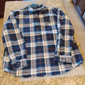 Carthartt Plaid Flannel Shirt Blue Size L